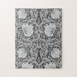 Pimpernel Gray Monotone, William Morris Jigsaw Puzzle