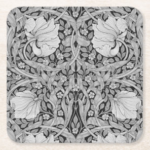 Pimpernel Gray Monotone, William Morris Square Paper Coaster