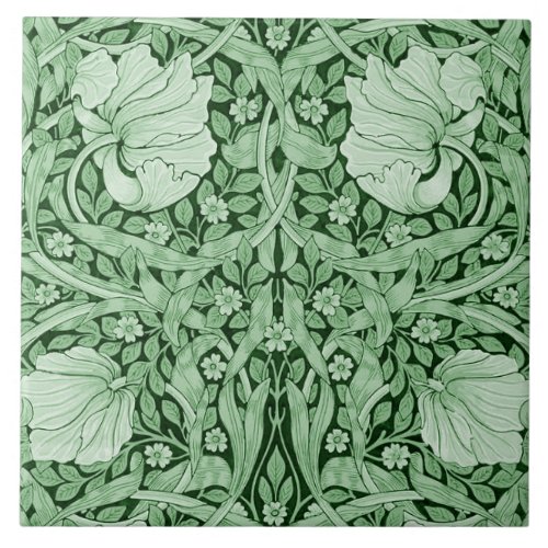 Pimpernel Green William Morris Ceramic Tile