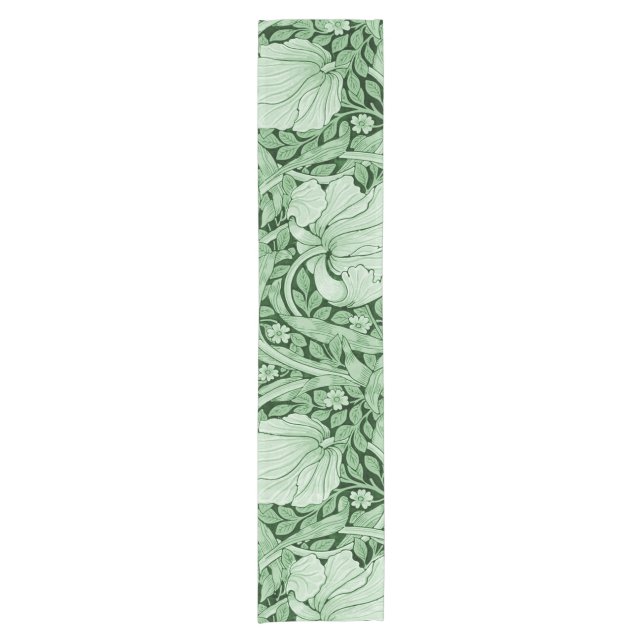 Pimpernel Green, William Morris Short Table Runner (Front)