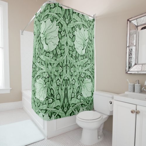 Pimpernel Green William Morris Shower Curtain