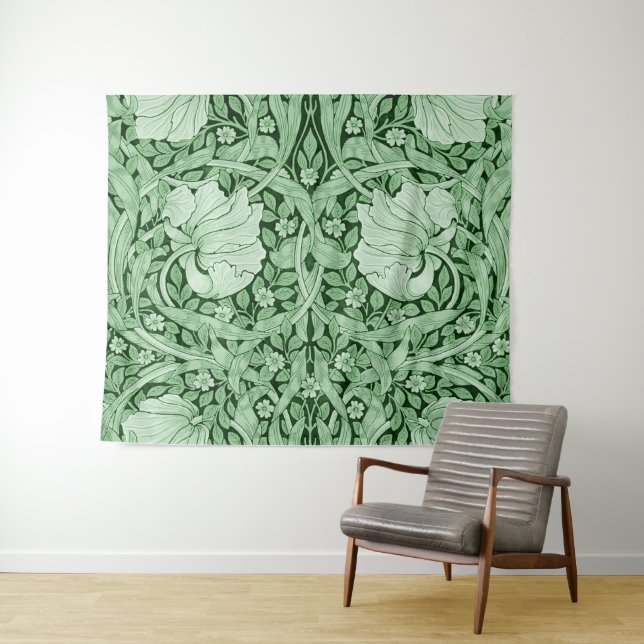 Pimpernel Green, William Morris Tapestry (In Situ (Horizontal))