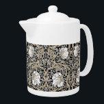 PIMPERNEL IN HEPPLEWHITE - WILLIAM MORRIS TEAPOT<br><div class="desc">A famously popular William Morris design from 1876, an almost symmetrical pattern of entwined leafy foliage and pimpernel plants with small flowers. Considered to be one of his more sophisticated patterns for luxury home design. For many more products and color ways in this historical 19th century Victorian pattern see the...</div>