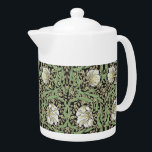 PIMPERNEL IN LAFAYETTE - WILLIAM MORRIS TEAPOT<br><div class="desc">A famously popular William Morris design from 1876, an almost symmetrical pattern of entwined leafy foliage and pimpernel plants with small flowers. Considered to be one of his more sophisticated patterns for luxury home design. For many more products and color ways in this historical 19th century Victorian pattern see the...</div>