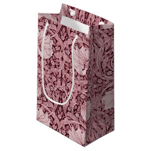 Pimpernel Maroon Monotone, William Morris Small Gift Bag