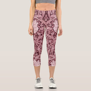 Pimpernel Maroon, William Morris Capri Leggings