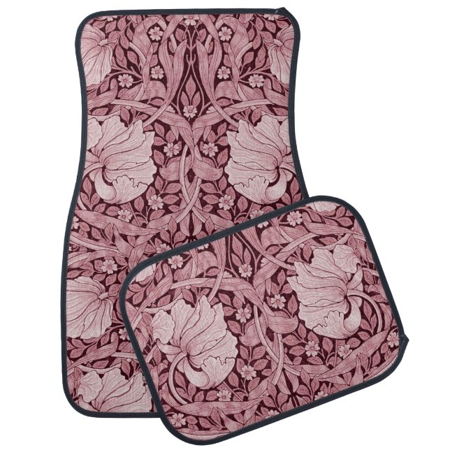 Pimpernel Maroon, William Morris Car Floor Mat (Set)