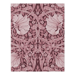 Pimpernel Maroon, William Morris Faux Canvas Print