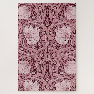 Pimpernel Maroon, William Morris Jigsaw Puzzle