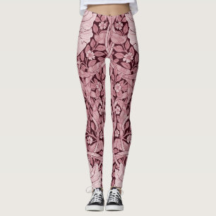 Pimpernel Maroon, William Morris Leggings
