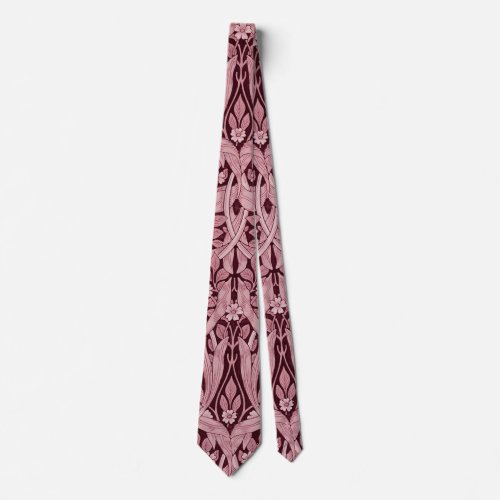 Pimpernel Maroon William Morris Neck Tie