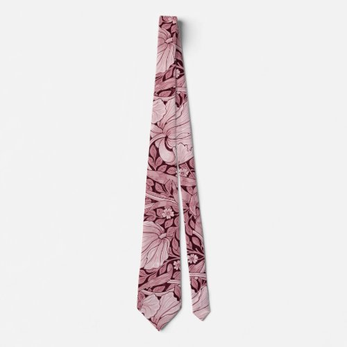 Pimpernel Maroon William Morris Neck Tie