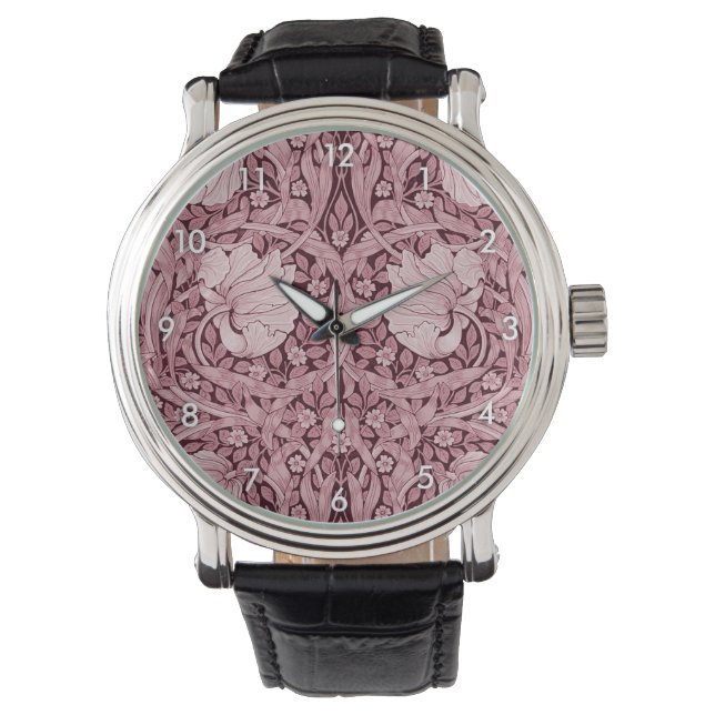 Pimpernel Maroon, William Morris Watch (Front)