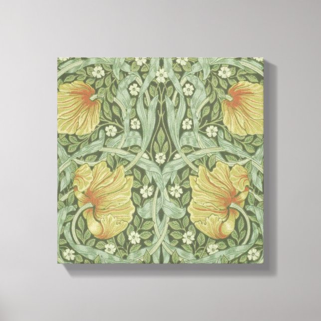 Pimpernel Pattern (by William Morris) Canvas Print (Front)