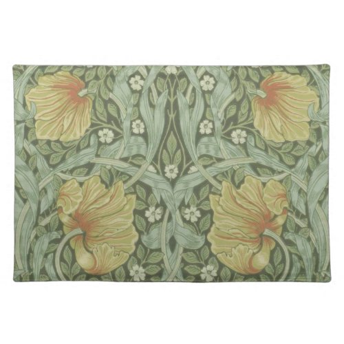 Pimpernel Pattern by William Morris Cloth Placemat