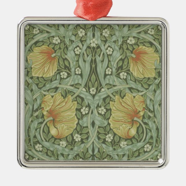 Pimpernel Pattern (by William Morris) Metal Ornament (Front)