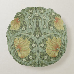 Pimpernel Pattern (by William Morris) Round Pillow