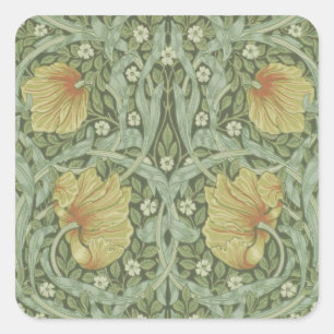 Pimpernel Pattern (by William Morris) Square Sticker