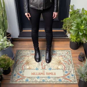 Pimpernel Pattern Doormat William Morris Vintage