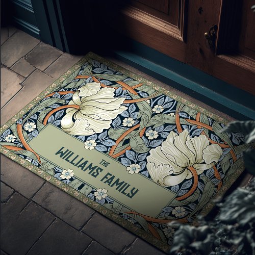 Pimpernel Pattern Doormat William Morris Vintage