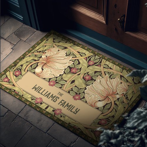 Pimpernel Pattern Doormat William Morris Vintage
