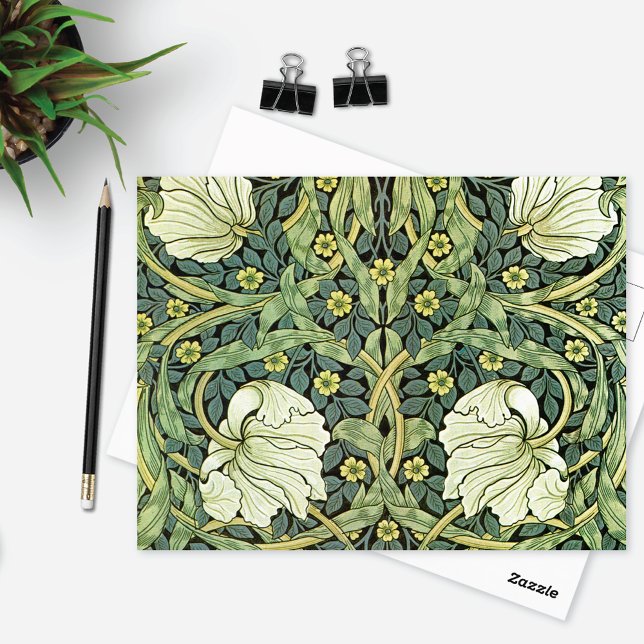 Pimpernel Poppies Floral Pattern William Morris Postcard (Creator Uploaded)