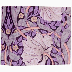Pimpernel Purple, William Morris 3 Ring Binder
