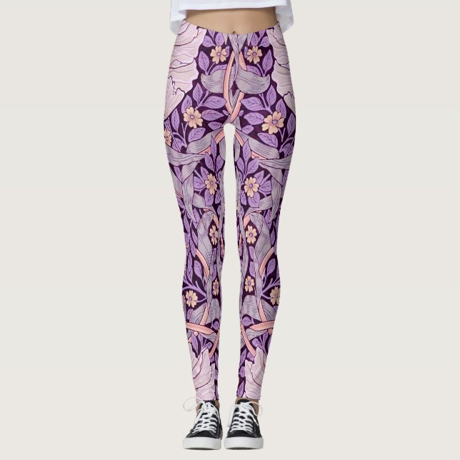 Pimpernel Purple, William Morris Leggings (Front)