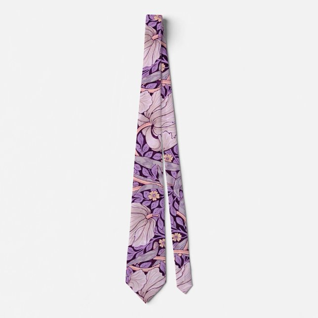Pimpernel Purple, William Morris Neck Tie (Front)
