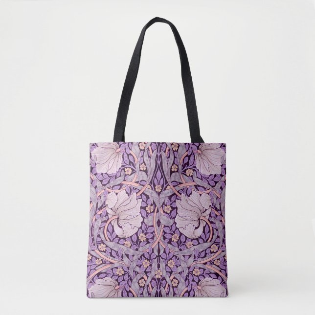 Pimpernel Purple, William Morris Tote Bag (Front)