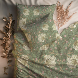 Pimpernel Sage Green & Warm White Pattern Morris Duvet Cover