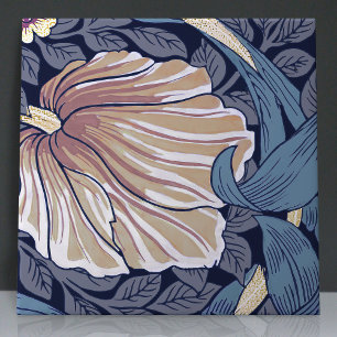 Pimpernel Seamless 10 of 12 Dusty Blue Warm White Ceramic Tile