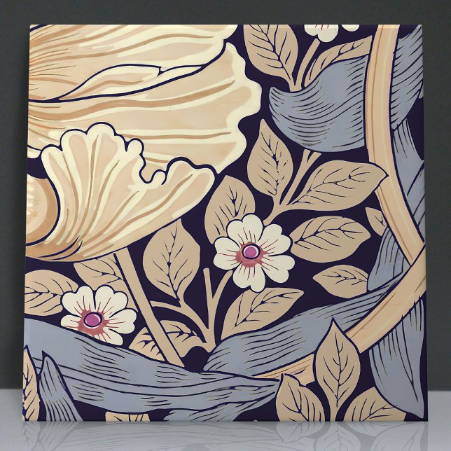 Pimpernel Seamless 10 of 12 Dusty Blue & Yellow Ceramic Tile (Creator Uploaded)