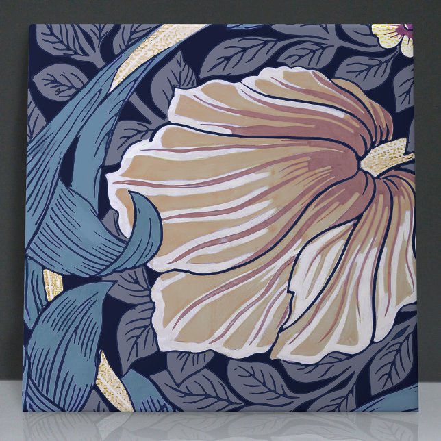 Pimpernel Seamless 11 of 12 Dusty Blue Warm White Ceramic Tile (Creator Uploaded)