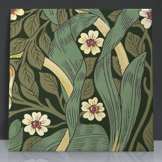 Pimpernel Seamless 12 of 12 Faux Gold & Sage Green Ceramic Tile (Creator Uploaded)