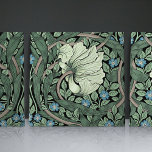 Pimpernel Seamless 1/2 William Morris Arts Crafts Ceramic Tile<br><div class="desc">Embrace the timeless beauty of the Arts and Crafts Movement with this elegant set of two mirrored ceramic tiles, showcasing the famous Pimpernel Pattern by William Morris. Cast in calming shades of sage green and dusty blue, these tiles reflect the iconic design ethos of simplicity, nature-inspired motifs, and hand-crafted quality....</div>