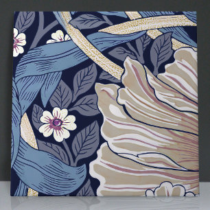 Pimpernel Seamless 1 of 12 Dusty Blue & Warm White Ceramic Tile