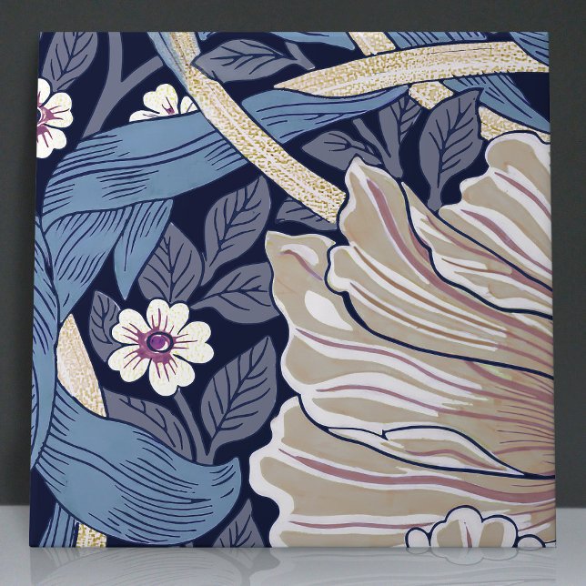 Pimpernel Seamless 1 of 12 Dusty Blue & Warm White Ceramic Tile (Creator Uploaded)