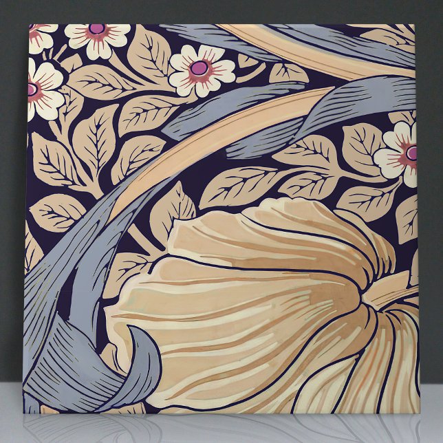 Pimpernel Seamless 1 of 12 Dusty Blue & Yellow Ceramic Tile (Creator Uploaded)