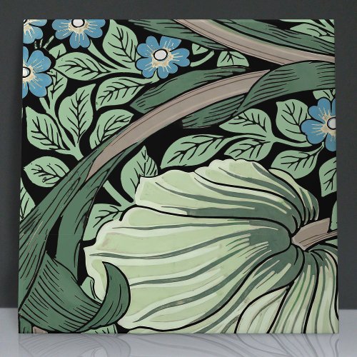 Pimpernel Seamless 1 of 12 Sage Green Blue Ceramic Tile