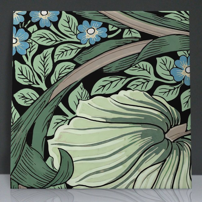 Pimpernel Seamless 1 of 12 Sage Green Blue Ceramic Tile (Creator Uploaded)