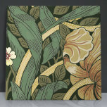 Pimpernel Seamless 3 of 12 Faux Gold & Sage Green Ceramic Tile<br><div class="desc">Set Item 3 of 12 Tiles - Embrace the timeless beauty of the Arts and Crafts Movement with this elegant set of 12 unique ceramic tiles, showcasing the famous Pimpernel Pattern by William Morris. Cast in calming shades of Warm Yellow, Faux Gold and Sage Green, these tiles reflect the iconic...</div>