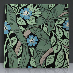 Pimpernel Seamless 3 of 12 Sage Green Blue Ceramic Tile