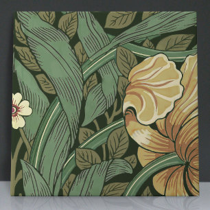 Pimpernel Seamless 3 of 12 Warm Yellow Sage Green Ceramic Tile