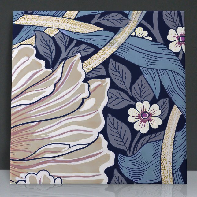 Pimpernel Seamless 4 of 12 Dusty Blue & Warm White Ceramic Tile (Creator Uploaded)