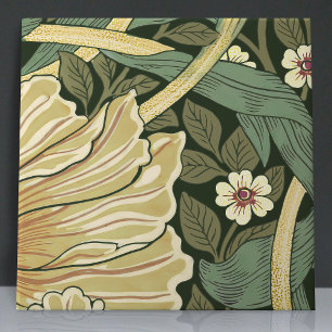 Pimpernel Seamless 4 of 12 Faux Gold & Sage Green Ceramic Tile