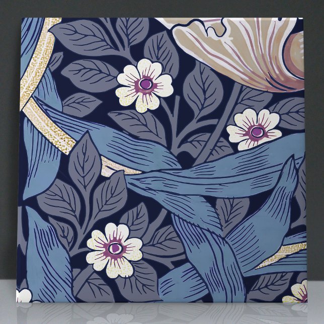 Pimpernel Seamless 5 of 12 Dusty Blue & Warm White Ceramic Tile (Creator Uploaded)