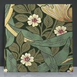 Pimpernel Seamless 5 of 12 Faux Gold & Sage Green Ceramic Tile<br><div class="desc">Set Item 5 of 12 Tiles - Embrace the timeless beauty of the Arts and Crafts Movement with this elegant set of 12 unique ceramic tiles, showcasing the famous Pimpernel Pattern by William Morris. Cast in calming shades of Warm Yellow, Faux Gold and Sage Green, these tiles reflect the iconic...</div>