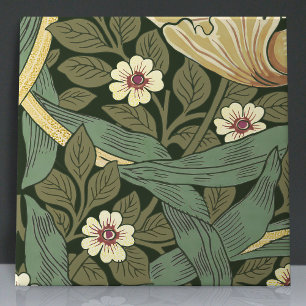 Pimpernel Seamless 5 of 12 Faux Gold & Sage Green Ceramic Tile