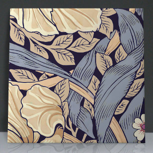 Pimpernel Seamless 8 of 12 Dusty Blue & Yellow Ceramic Tile